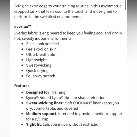 Lululemon Mastered Motion Cropped Training Tank - Picture 4 of 8